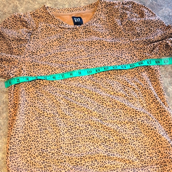 GAP leopard print puff sleeve sweatshirt - Picture 4 of 6